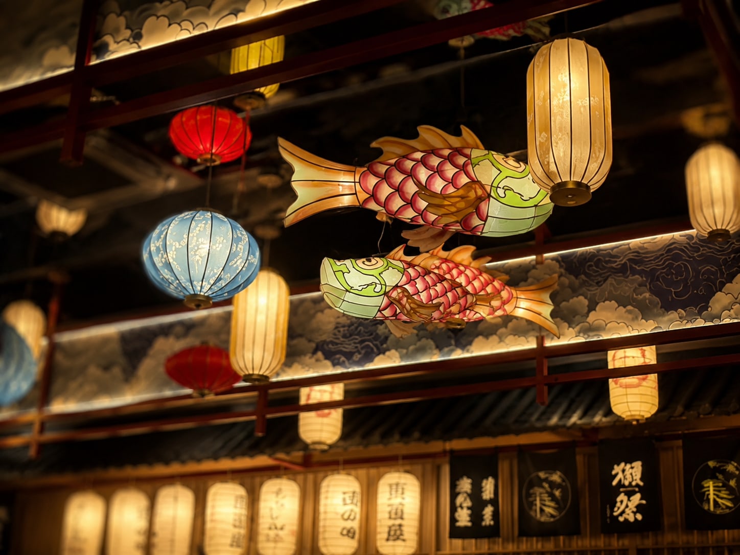 Décor japonais avec lanternes chez Okito 51